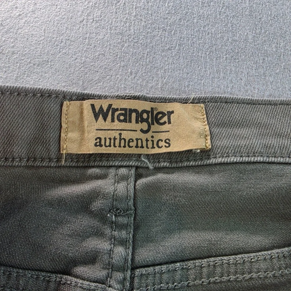 Wrangler Authentics Mens Straight Leg Pants Sage Gray Casual Utility 44x30
